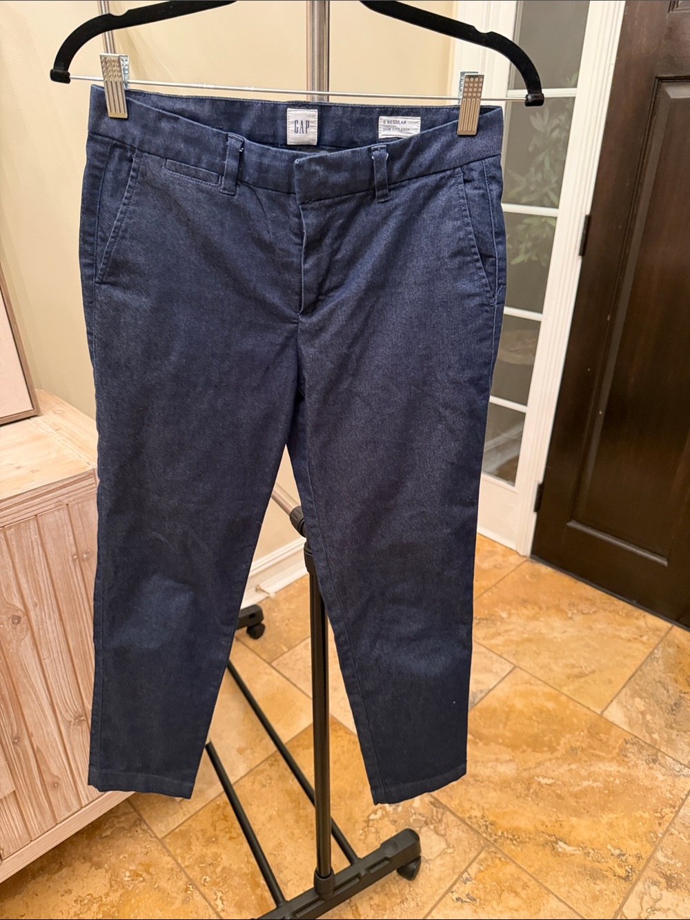 GAP Dark Navy Cropped Slim Pants